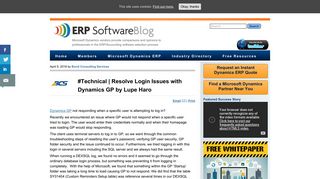 #Technical | Resolve Login Issues with Dynamics GP by Lupe Haro ...