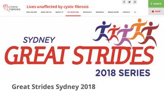 Cystic Fibrosis - Great Strides Sydney 2018