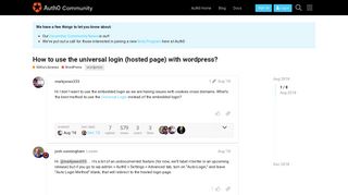 How to use the universal login (hosted page) with wordpress? - Auth0 ...