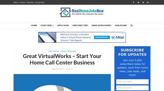 Great VirtualWorks - Start Your Home Call Center Business