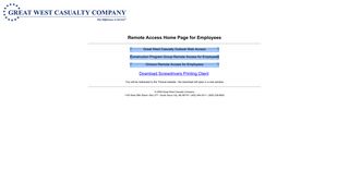 Remote Access Home Page for Employees - Great West Casualty ...