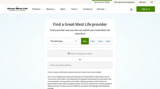 Provider eClaims Listing | Great-West Life in Canada