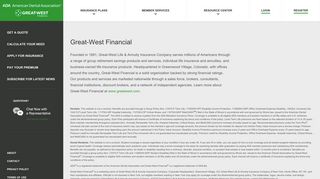 Great-West Financial - ADA Insurance Plans - American Dental ...