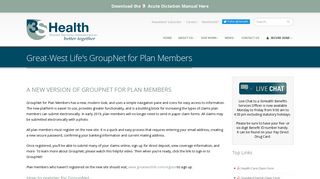 Great-West Life GroupNet for Plan Members - 3sHealth