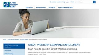 Great Western ebanking Enrollment | Great Western Bank
