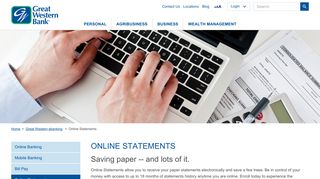 Online Banking Statements | Great Western Bank