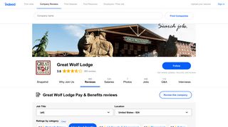 Working at Great Wolf Lodge: 200 Reviews about Pay & Benefits ...