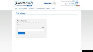 Annual Travel Insurance UK - Password Retrieval - Greatcover.com