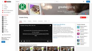 Greater Giving - YouTube