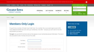 Members-Only Login - Greater Iowa Credit Union