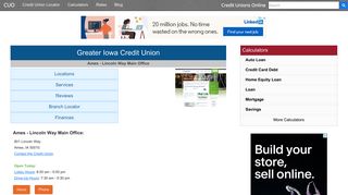 Greater Iowa Credit Union - Ames, IA - Credit Unions Online