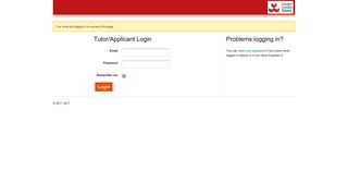 Tutor/Applicant Login