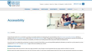 Website Accessibility | WCAG 2.0 | GNCU - Greater Nevada Credit Union