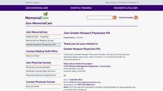 Join Greater Newport Physicians IPA | MemorialCare Health System ...