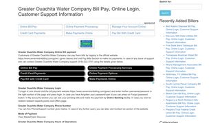 Greater Ouachita Water Company Bill Pay, Online Login, Customer ...