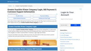 Greater Ouachita Water Company Login, Bill ... - Bill Payment Online