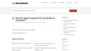 How do I login to webmail for my domain at Greatmail? – Greatmail ...