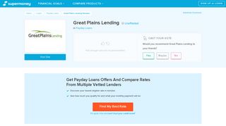 Great Plains Lending Reviews - Payday Loans - SuperMoney