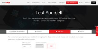 Test yourself | GREedge