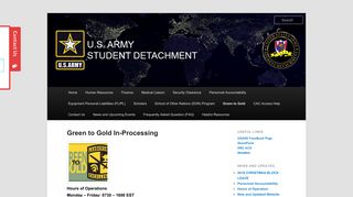 Green to Gold In-Processing | United States Army Student Detachment
