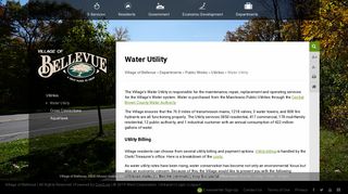 Water Utility - Village of Bellevue