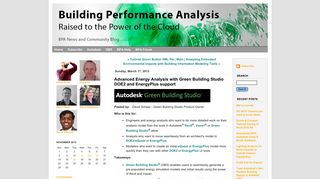 Advanced Energy Analysis with Green Building Studio DOE2 and ...