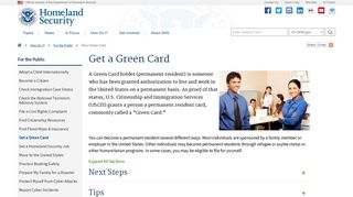 Get a Green Card | Homeland Security