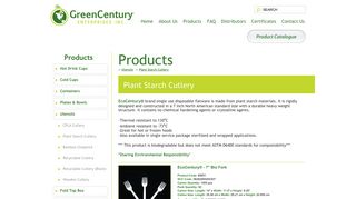 Plant Starch Cutlery - Green Century Enterprises Inc. - Creating a ...