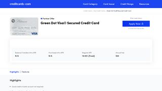 Green Dot Visa® Secured Credit Card - Apply Online - Credit Cards