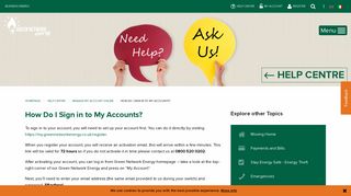How Do I Sign in to My Accounts? - Green Network Energy UK