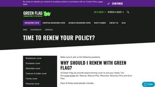 Renew your breakdown cover | Green Flag