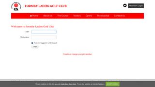 Members Login - Formby Ladies Golf Club