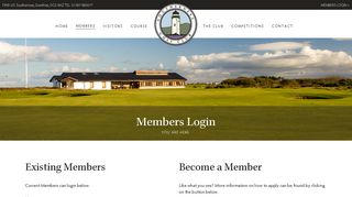 Members Login | Golf course Dumfries & Galloway, Scotland