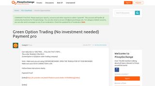 Green Option Trading (No investment needed) Payment pro ...