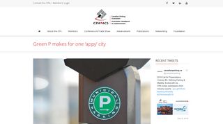 The Canadian Parking Association – Green P makes for one 'appy' city