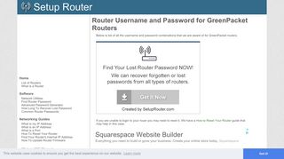 Router Username and Password for GreenPacket Routers - SetupRouter