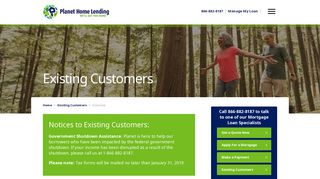 Existing Customers | Planet Home Lending