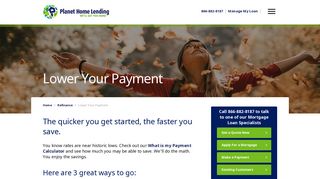 Lower Your Monthly Loan Payment | Planet Home Lending