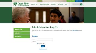 User Login - Green River College Foundation
