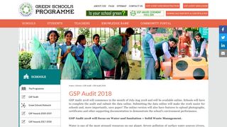 GSP Audit 2018 - Green Schools Programme