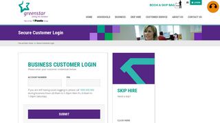 business customer login - Greenstar - Welcome