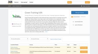 Green Training USA Courses & Training | Zack Academy