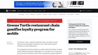 Greene Turtle restaurant chain gamifies loyalty program for mobile ...