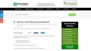 How Do I Check My Email Via Webmail? - GreenGeeks®