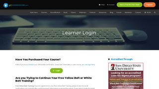 Learner Login - GoLeanSixSigma.com
