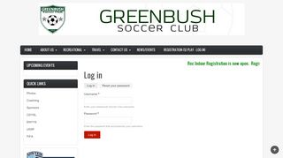 Log in | Greenbush Soccer Club
