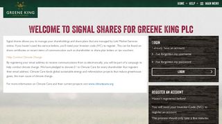 Signal shares for Greene King plc