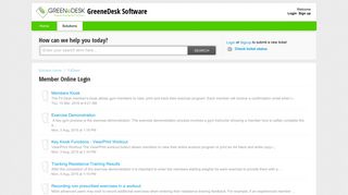 Member Online Login : GreeneDesk Software