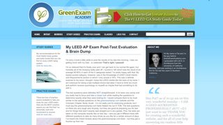 My LEED AP Exam Post-Test Evaluation & Brain Dump | Green Exam ...