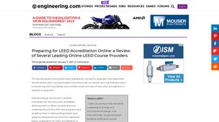 Preparing for LEED Accreditation Online: a Review of Several Leading ...